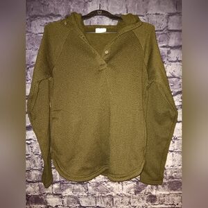 Columbia Green 1/4 Button Sweatshirt sz Medium